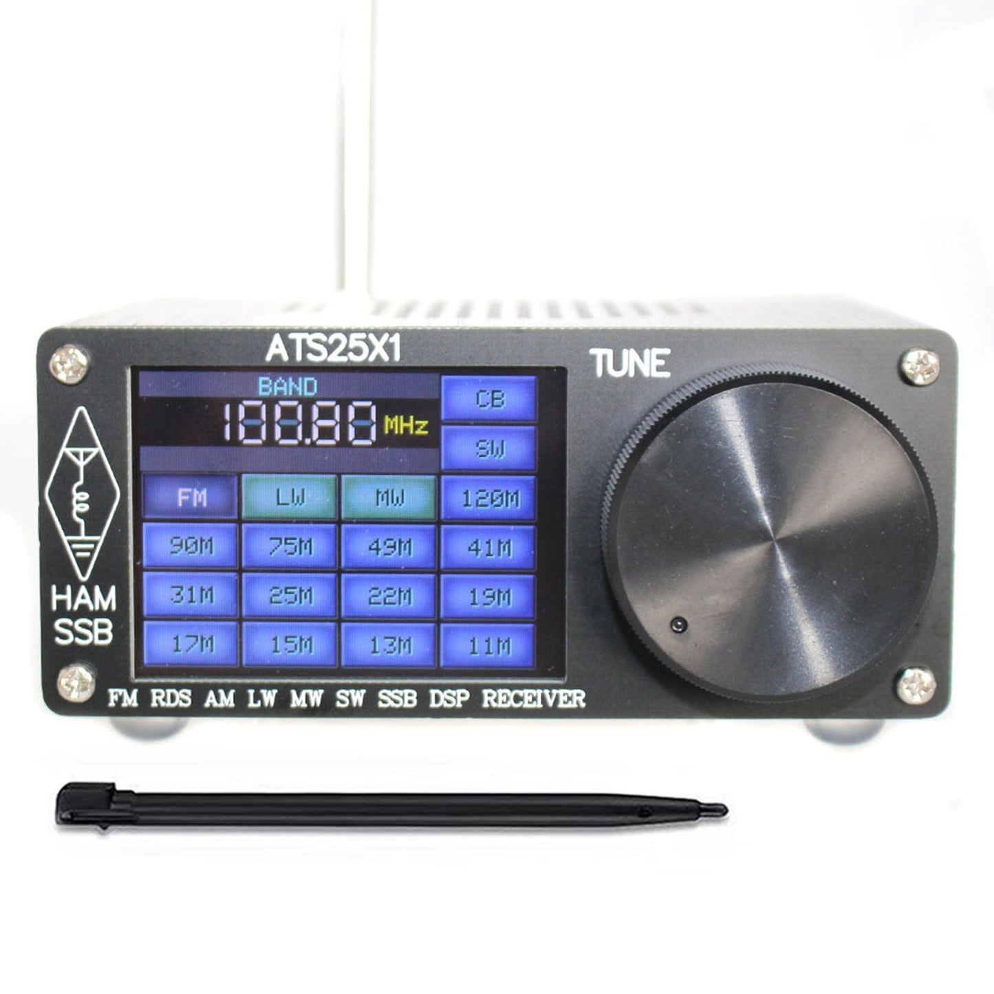Récepteur radio DSP toutes bandes ATS-25X1 d'origine FM LW MW SW avec écran tactile 2,4 pouces
