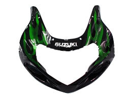 Amotopart 2000-2002 Suzuki GSXR1000 Verkleidung Black & Green Flame Kit