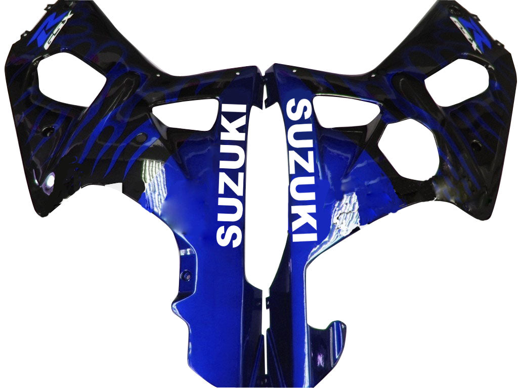 Amotopart 2000-2002 Suzuki GSXR1000 Verkleidung Black & Blue Flame Kit