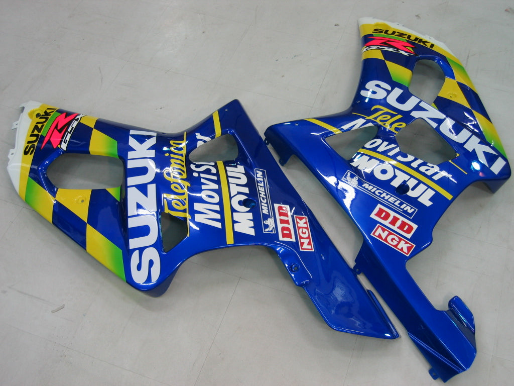 Amotopart 2000-2002 Suzuki GSXR1000 Verkleidung Blue & Yellow Kit