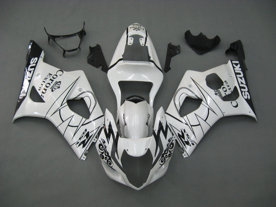 Amotopart 2003-2004 Suzuki GSXR1000 Kit de carénage blanc