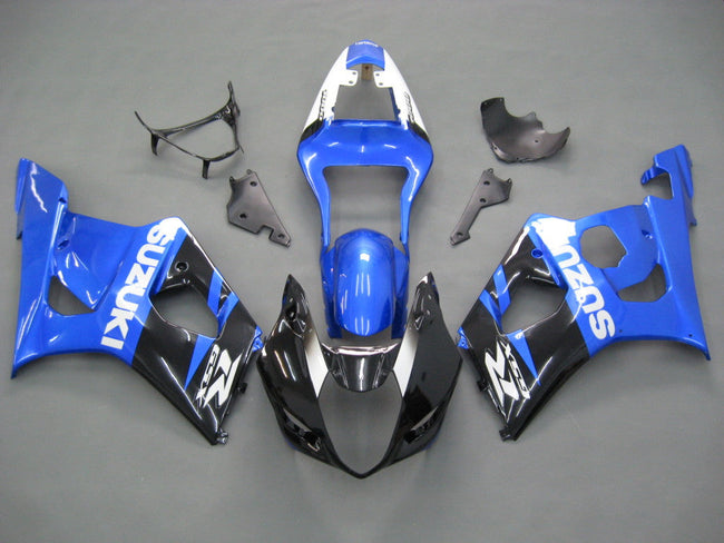 Amotopart 2003-2004 Suzuki GSXR1000 Verkleidung Black & Blue Kit