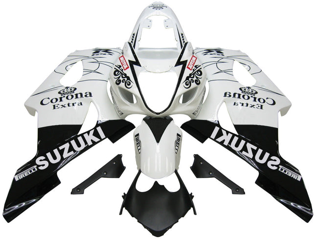 Amotopart 2003-2004 Suzuki GSXR1000 Verkleidung wei? und schwarzes Multi-Kit