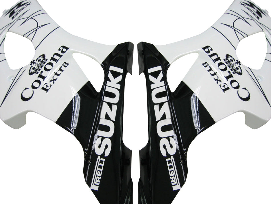 Amotopart 2003-2004 Suzuki GSXR1000 Verkleidung wei? und schwarzes Multi-Kit