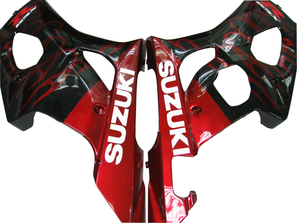 Amotopart 2003-2004 Suzuki GSXR1000 Verkleidung Black & Red Flame Kit