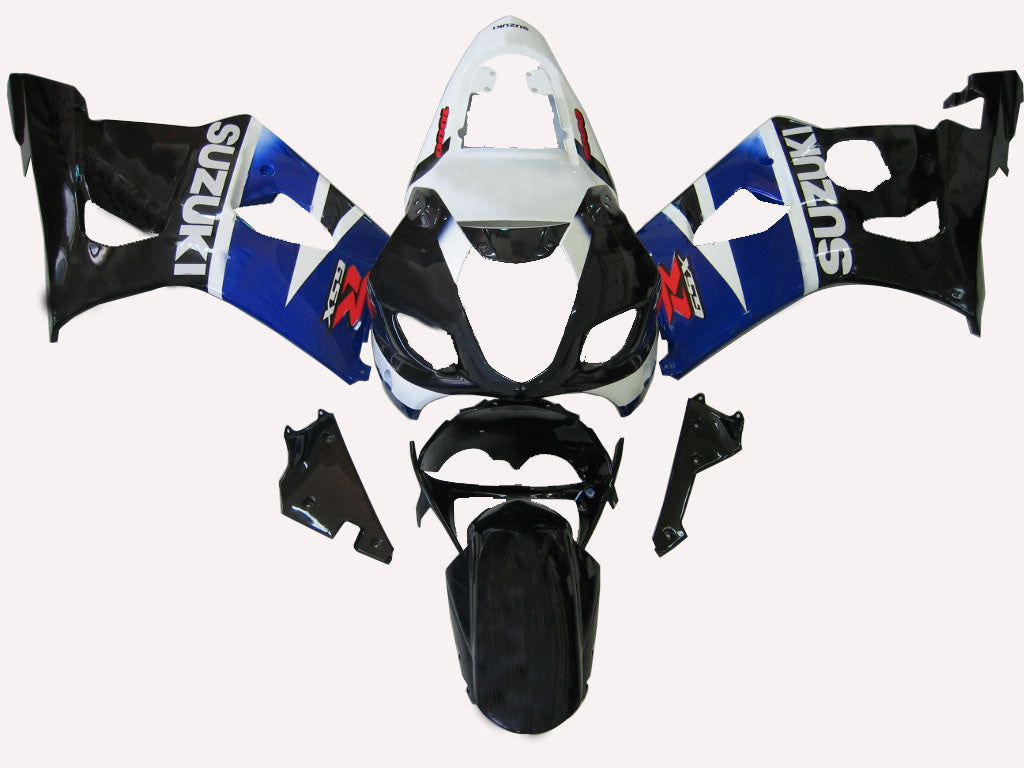 Amotopart 2003-2004 GSXR1000 Suzuki Verkleidung Black & Blue Kit