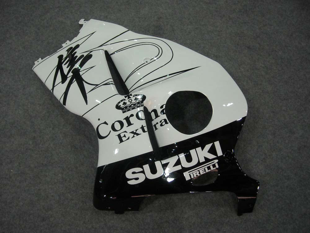 Amotopart Suzuki GSXR1300 Verkleidung White & Black Kit