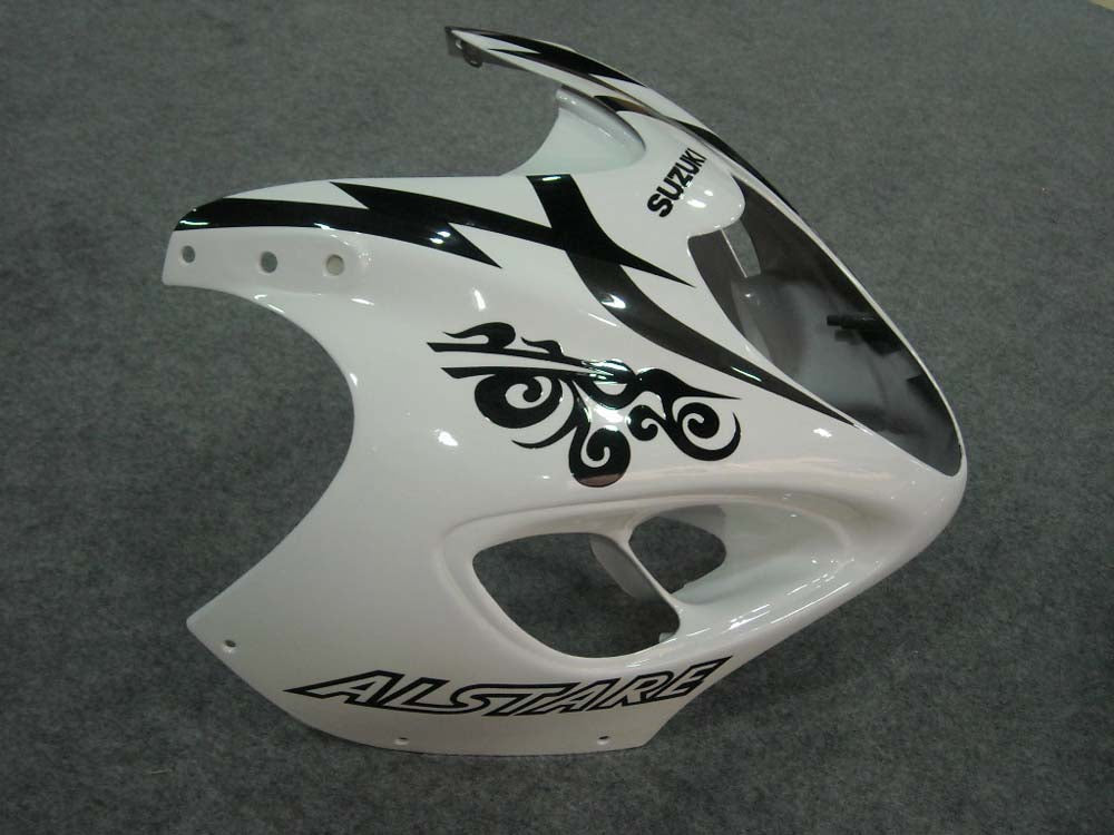 Amotopart Suzuki GSXR1300 Verkleidung White & Black Kit