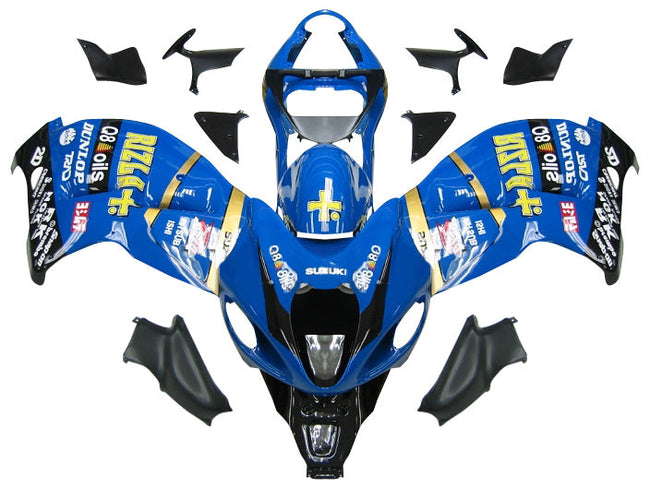 Amotopart Suzuki Hayabusa GSXR1300 1999-2007 Verkleidung Multi Blue Kit