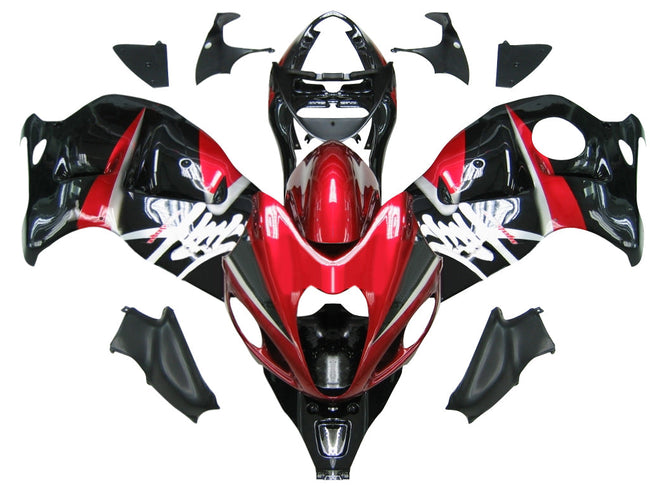 AMOTOPART FAKINGS 1999-2007 SUzuki GSX1300 Hayabusa Black & Red Hayabusa Rennsport Generika