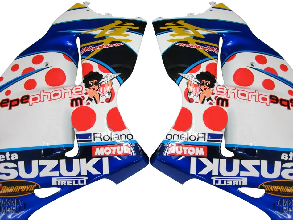 Amotopart Suzuki Hayabusa GSXR1300 1999-2007 Kit Carénage Multi Blanc