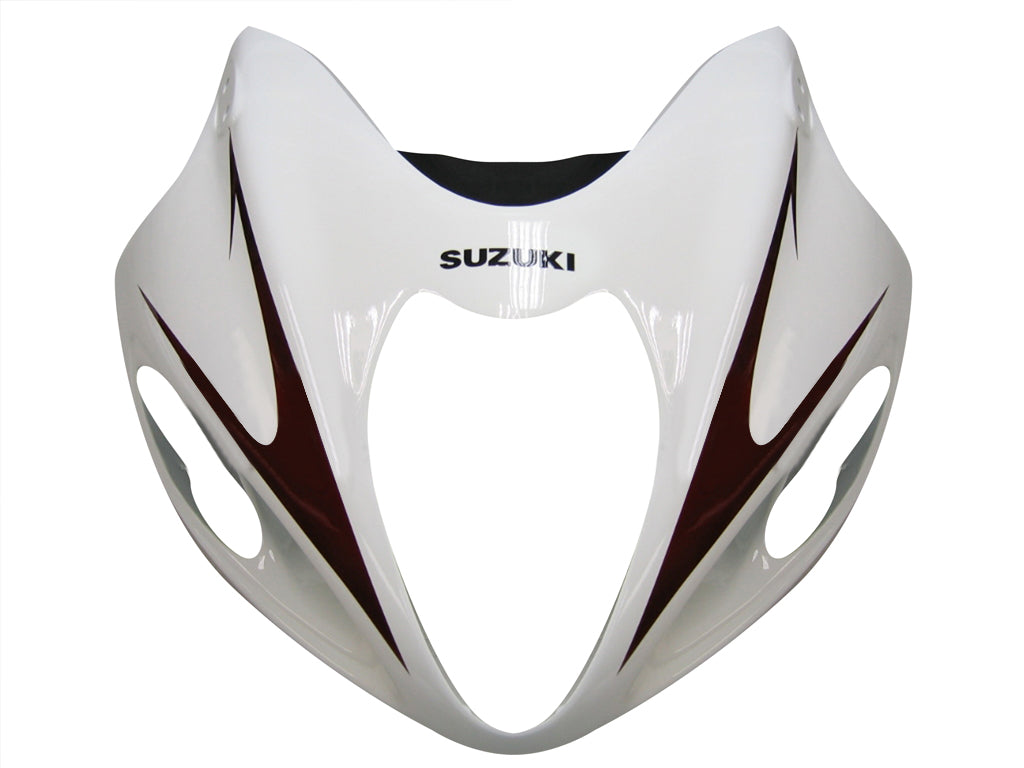 Amotopart Suzuki Hayabusa GSXR1300 1999-2007 Kit de carénage multi blanc et ruban