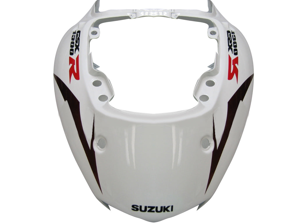 Amotopart Suzuki Hayabusa GSXR1300 1999-2007 Kit de carénage multi blanc et ruban