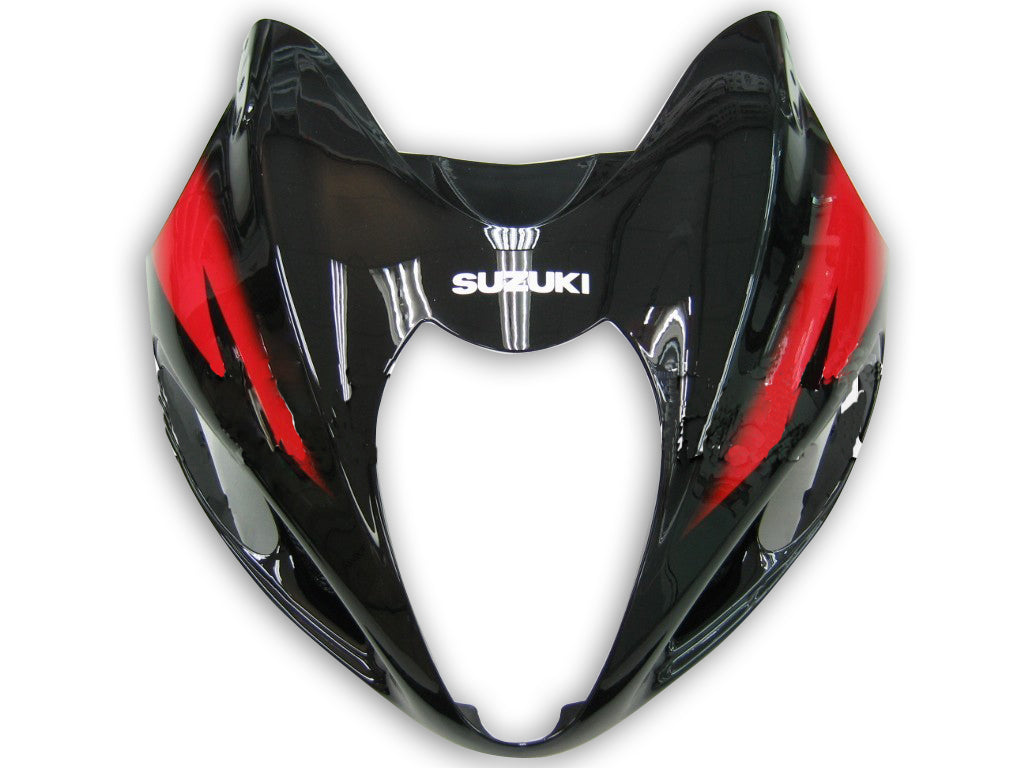 Amotopart Suzuki Hayabusa GSXR1300 1999-2007 Carénage Multi Noir &amp; Rouge Kit