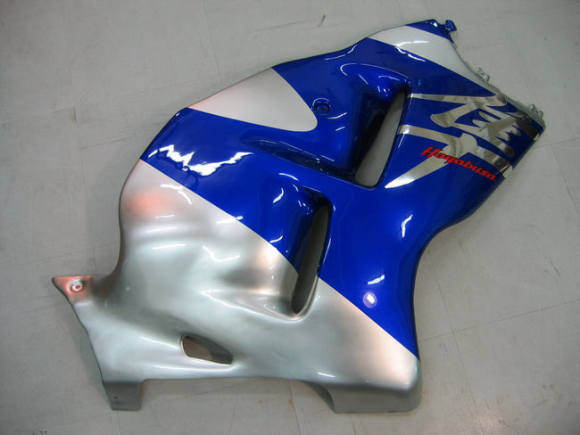 Amotopart Suzuki Hayabusa GSXR1300 1999-2007 Verkleidung Blue & Sliver Kit