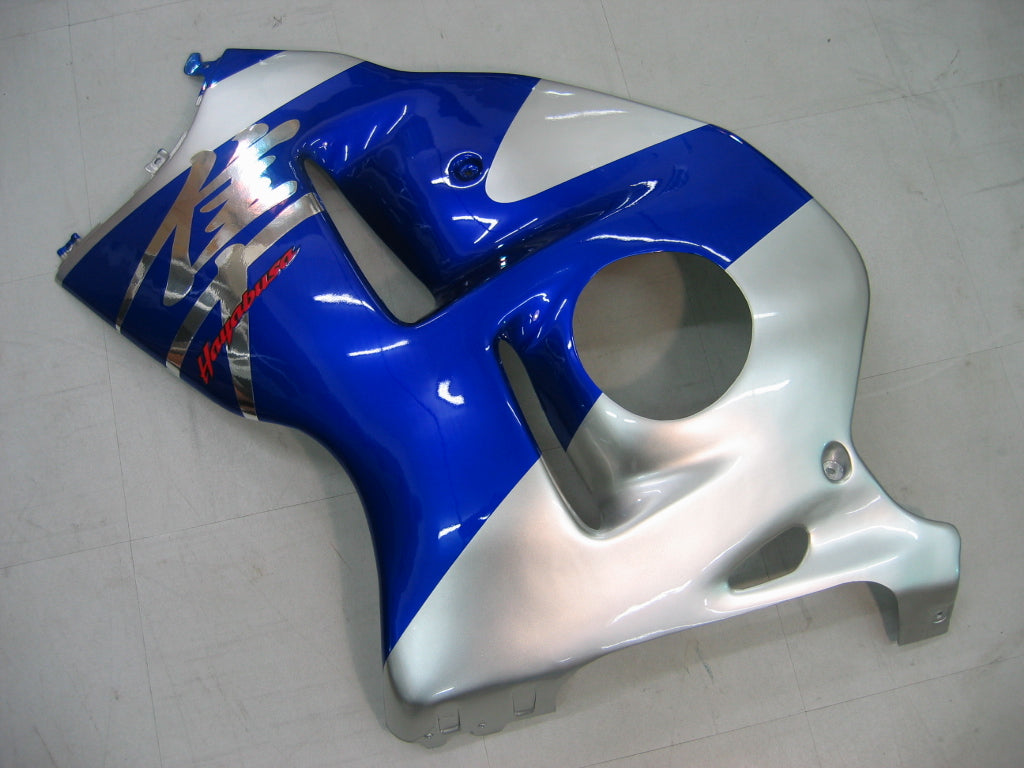 Amotopart Suzuki Hayabusa GSXR1300 1999-2007 Verkleidung Blue & Sliver Kit