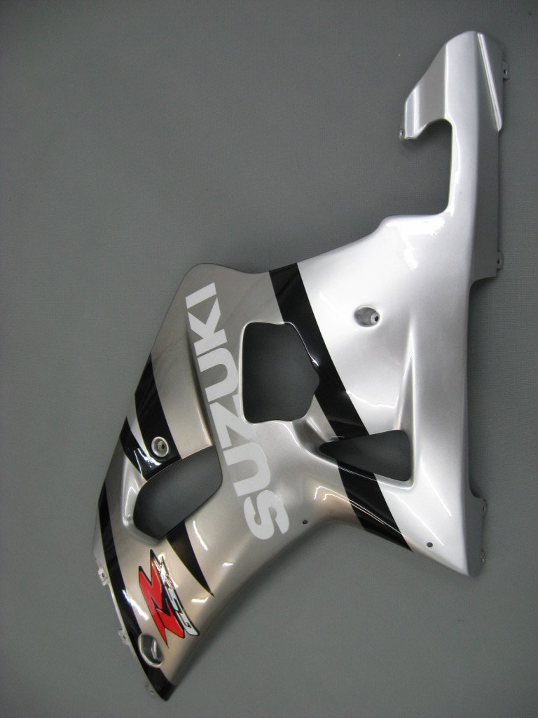 Amotopart-Verkleidungen Suzuki GSXR600 2001-2003 Verkleidungsverkleidung 2-Tone GSXR Racing Silberverriegelungskit