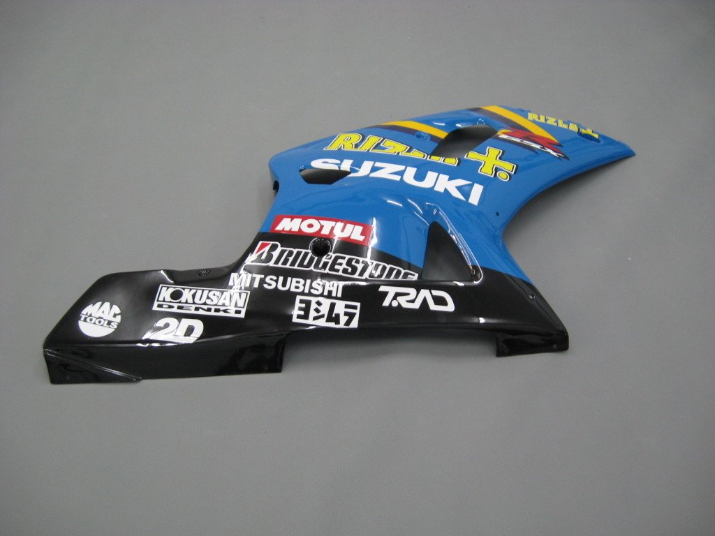 Amotopart-Verkleidungen Suzuki 600 2001-2003 Verkleidung Rizla GSXR Racing Blue Black Verkleidungskit