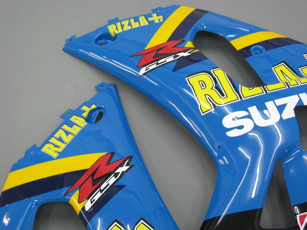 Amotopart-Verkleidungen Suzuki 600 2001-2003 Verkleidung Rizla GSXR Racing Blue Black Verkleidungskit