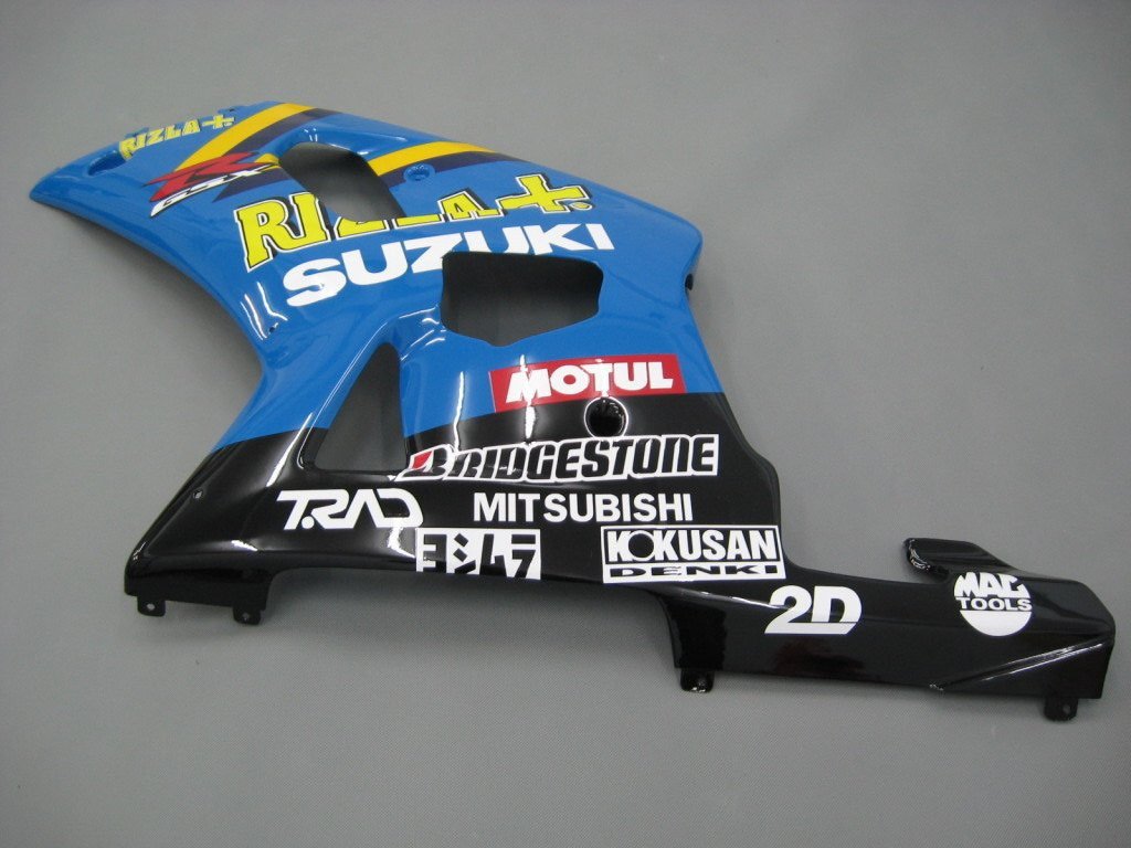 Amotopart-Verkleidungen Suzuki 600 2001-2003 Verkleidung Rizla GSXR Racing Blue Black Verkleidungskit