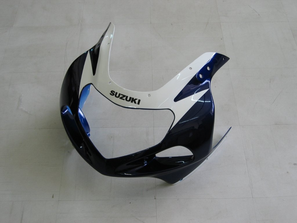 Amotopart Carénage Suzuki 600 2001-2003 Carénage GSXR Racing Kit de carénage bleu et blanc