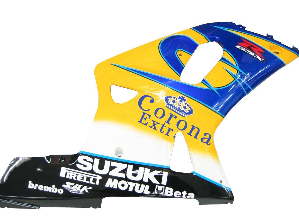 Amotopart Verkleidung Suzuki 600 2001-2003 Verkleidung Corona GSXR Racing Blue & Yellow Fairing Kit