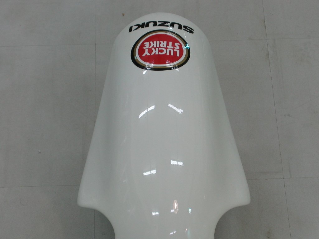 Amotopart Verkleidung Suzuki GSXR 600 2001-2003 Verziehung Lucky Strike Racin White & Red Verkeller Kit