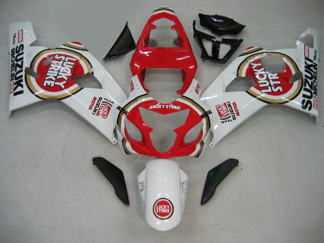 AMOTOPART FAKINGS 2004-2005 SUzuki GSXR 600 750 White & Red Lucky Strike Racing Generikum