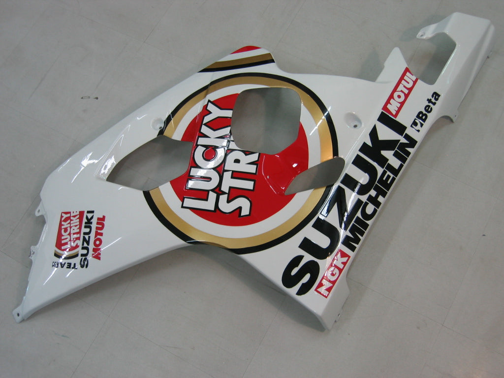 AMOTOPART FAKINGS 2004-2005 SUzuki GSXR 600 750 White & Red Lucky Strike Racing Generikum