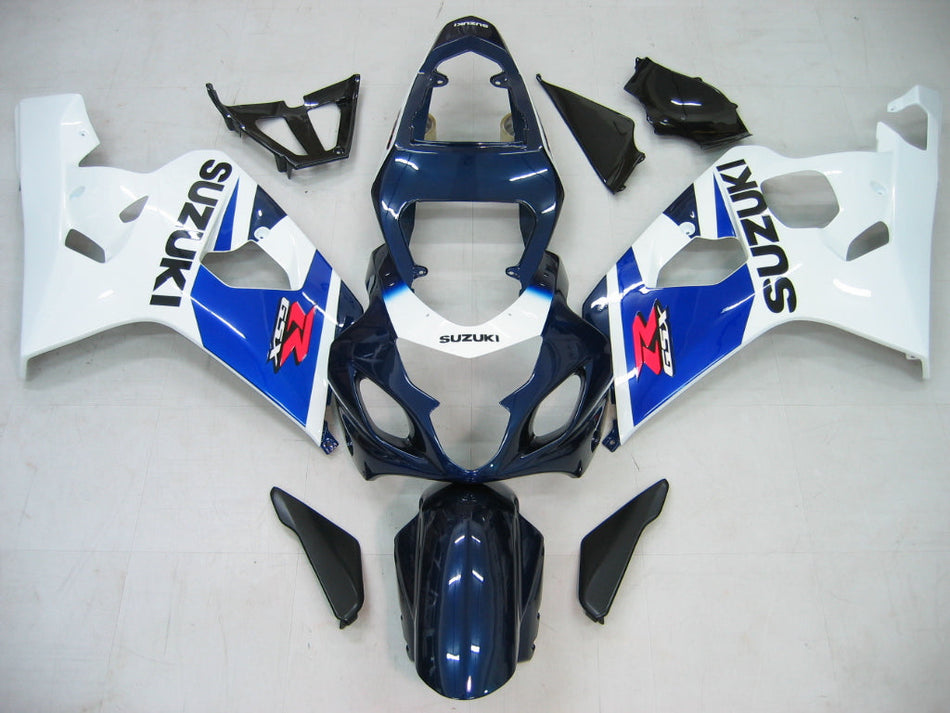 Amotopart 2004-2005 Suzuki GSX-R 600 750 Kit de carénage bleu et blanc