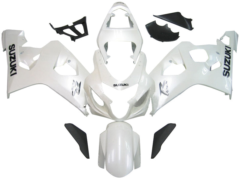 For GSXR 600/750 2004-2005 Bodywork Fairing White ABS Injection Molded Plastics Set