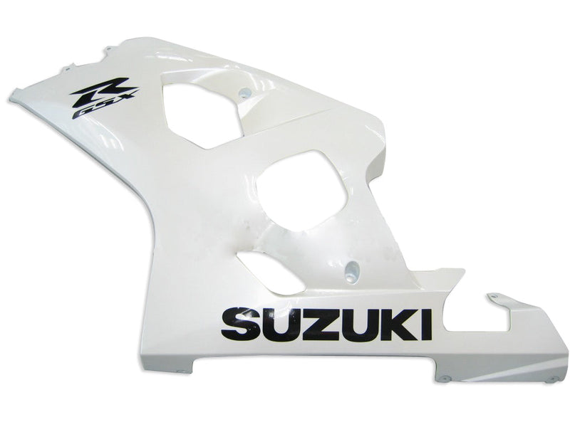 For GSXR 600/750 2004-2005 Bodywork Fairing White ABS Injection Molded Plastics Set