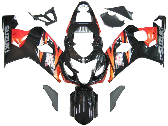 Amotopart-Verkleidungen 2004-2005 Suzuki GSXR 600 750 Black Orange GSXR Rennsport Generic