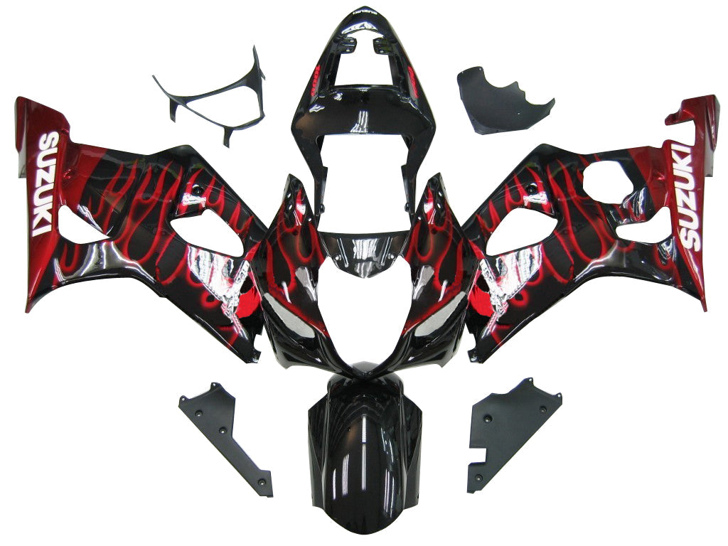 For GSXR 600/750 2004-2005 Bodywork Fairing Red ABS Injection Molded Plastics Set