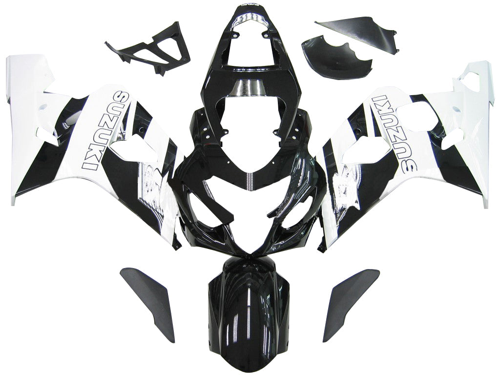 AMOTOPART FARKINGS 2004-2005 Suzuki GSXR 600 750 Schwarz weiß Suzuki GSXR Rennsport Generic