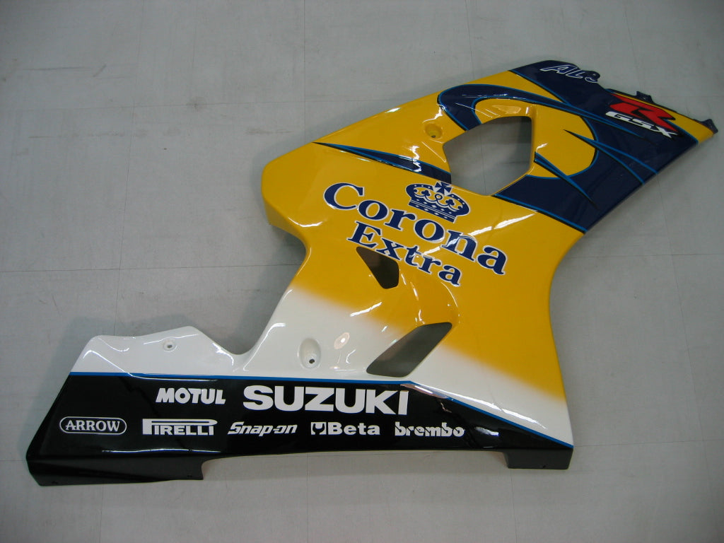 For GSXR 600/750 2004-2005 Bodywork Fairing Yellow ABS Injection Molded Plastics Set