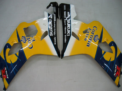 For GSXR 600/750 2004-2005 Bodywork Fairing Yellow ABS Injection Molded Plastics Set