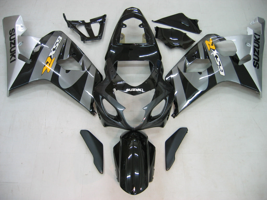 Amotopart 2004-2005 Suzuki GSXR600750 Verkleidung Black & Grey Kit