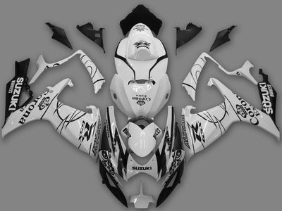 For GSXR 600/750 2006-2007 Bodywork Fairing White ABS Injection Molded Plastics Set