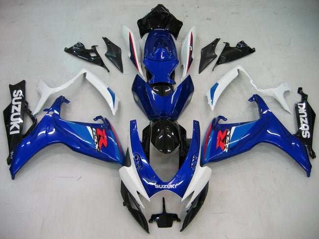 Amotopart 2006-2007 GSXR600750 Suzuki Verkleidung Blue & White Kit