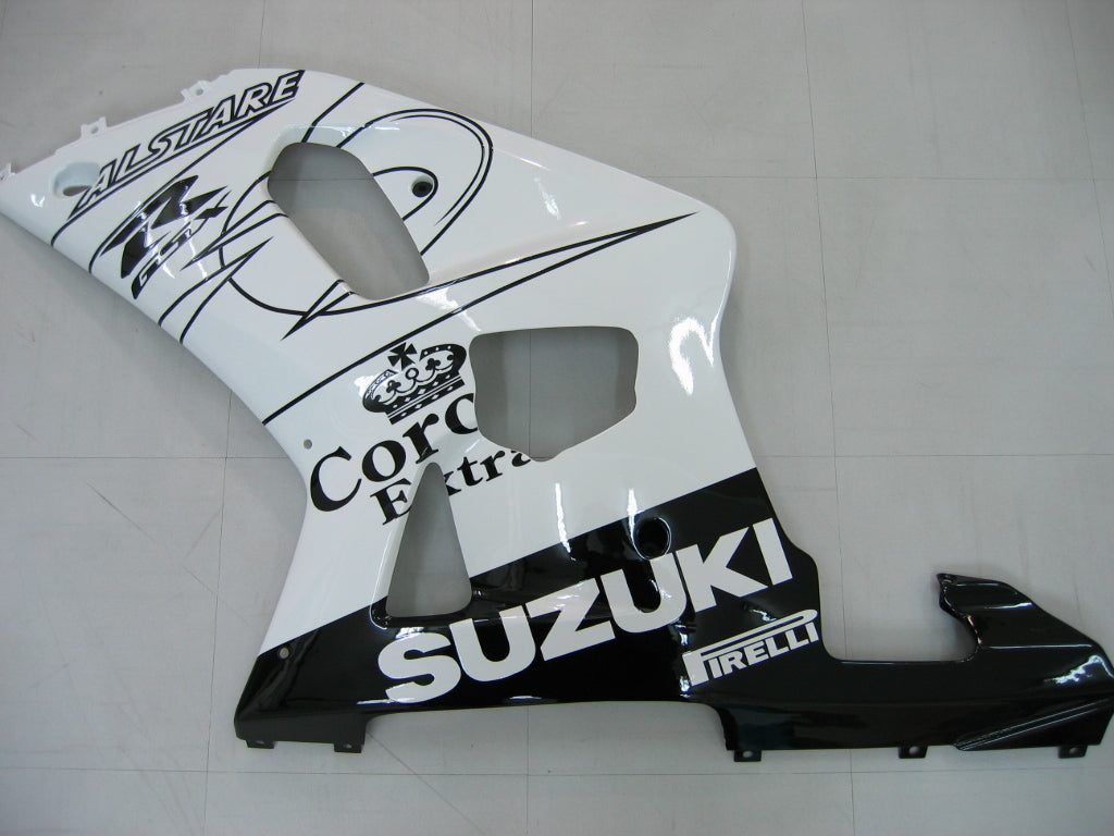 Amotopart 2001-2003 Suzuki GSXR750 Kit de carénage blanc