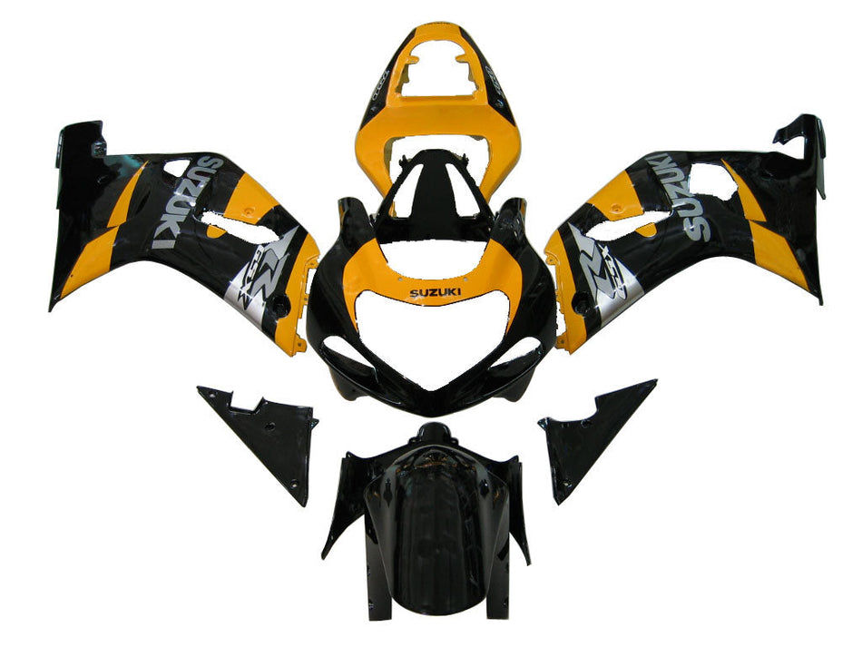 Amotopart 2001-2003 Suzuki GSXR750 Kit de carénage jaune et noir