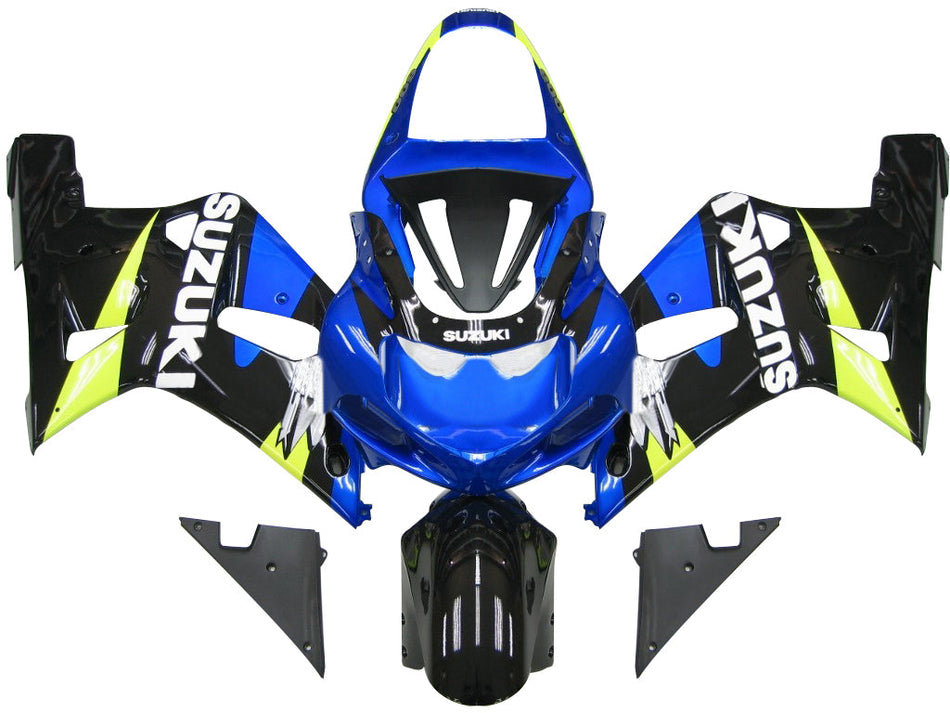 Amotopart 2001-2003 Suzuki GSXR750 Kit de carénage bleu et noir