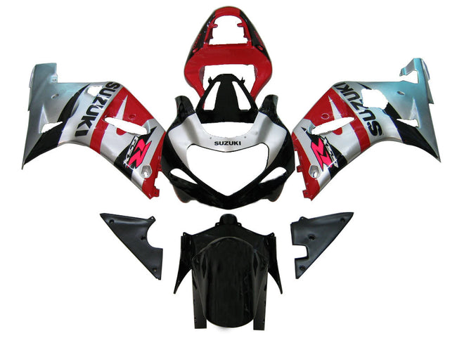 Amotopart 2001-2003 Suzuki GSXR750 Verkleidung Red & Sliver Kit