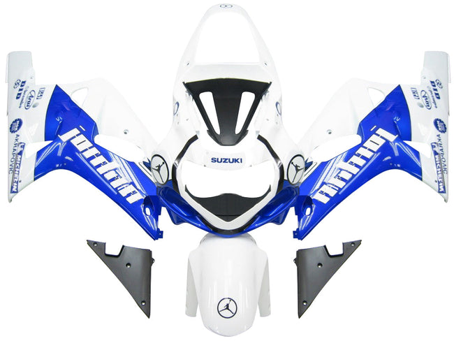 Amotopart 2001-2003 Suzuki GSXR750 Verkleidung Blue & White Kit