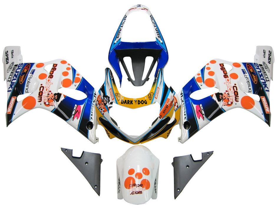 Amotopart 2001-2003 Suzuki GSXR750 Kit de carénage multicolore