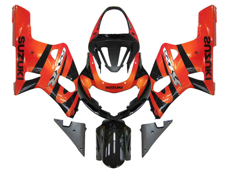 Amotopart 2001-2003 Suzuki GSXR750 Kit de carénage rouge et noir