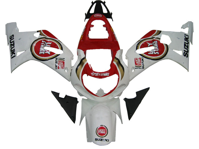 Amotopart 2001-2003 Suzuki GSXR750 Verkleidung White & Red Kit