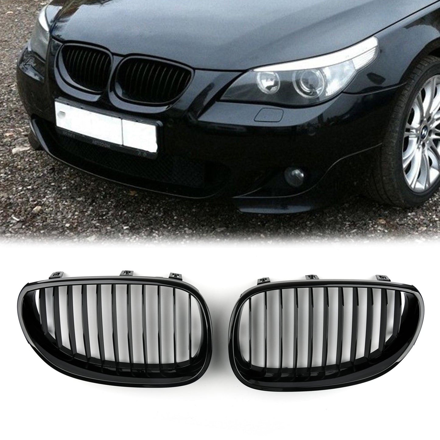 Frontgrill / Front-Nierengrill für 2003-2010 BMW E60 E61 5 Serie (2003-2010) Generikum