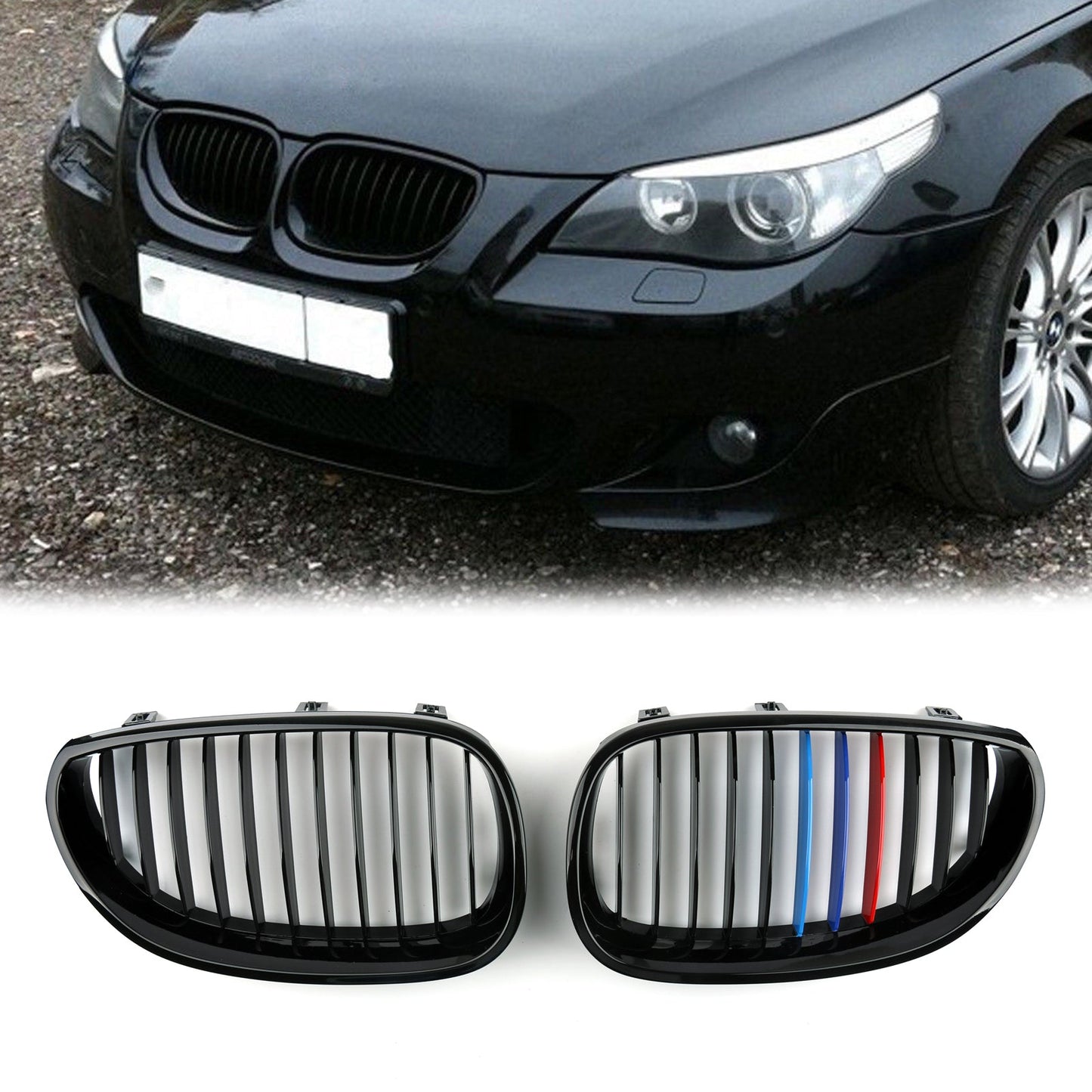 Frontgrill / Front-Nierengrill für 2003-2010 BMW E60 E61 5 Serie (2003-2010) Generikum